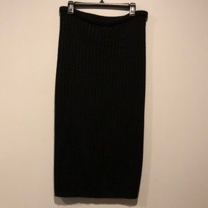 Reference Point by Dray Vintage Black Knit Pencil Skirt
